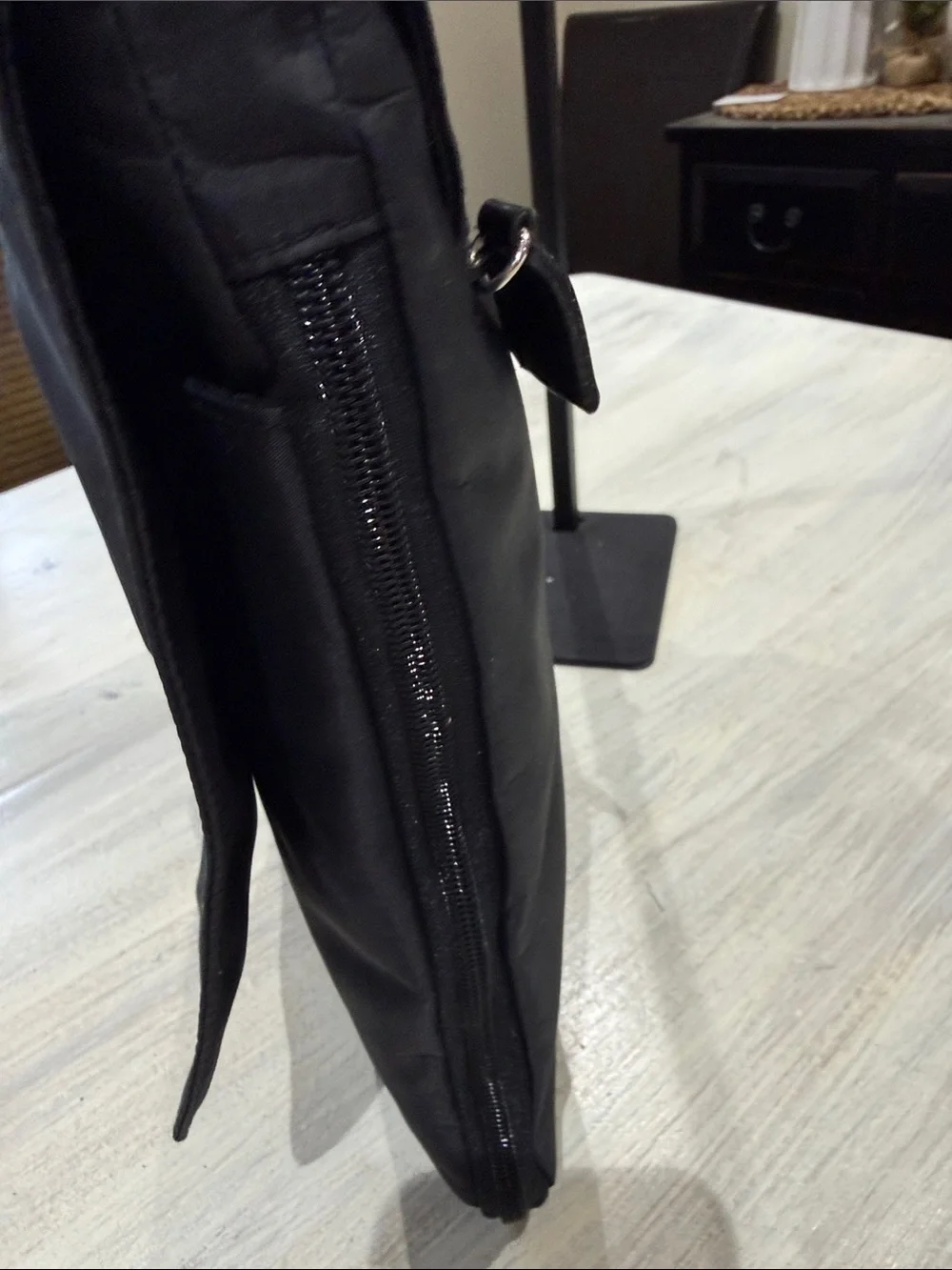 Source Unknown Prada Style Black Nylon Messenger Bag with Adjustable Strap